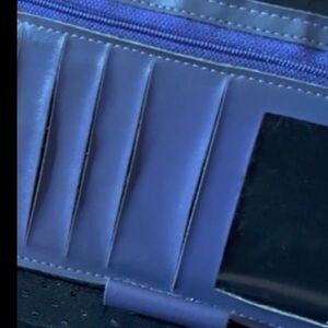 Buttersoft Lambskin Wallet Clutch Gold Accents Vintage Princess Gardener Design